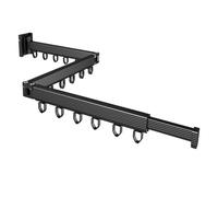 OFFSCH Tendedero de Ropa Plegable de Metal Retráctil para Pared Secador de Ropa Compacto y Fácil de Instalar Ahorra Espacio para Dormitorio Baño y Lavandería