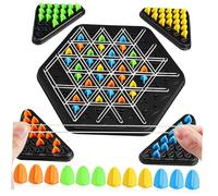 OFFSCH Triángulo de Cadena Grande Multijugador Jugadores Tablero de Estrategia de Plástico para Familias Fomenta Habilidades Cognitivas y Comunicación Social