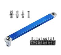 Offset Extension Wrench - Slim Adapter Offset Socket Extension Tool, Flexible Tight Space Wrench for Hard to Reach Fasteners, Professional Grade Hand Tool for Technicians Mechanics Home Garage