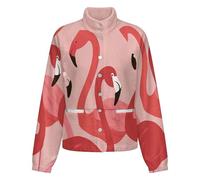 OFFSUM Chaqueta Polar Para Mujer - Animales Rojos Cárdigan Para Exteriores, Suave, Cálido, Informal, Para Otoño E Invierno, Tallas Grandes Xl