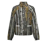 OFFSUM Chaqueta Polar Para Mujer - Árboles Forestales Ropa De Calle De Otoño, Informal, Holgada, Cómoda, A La Moda, Cárdigan Cálido, Tops, Ropa De Abrigo S