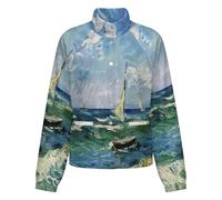 OFFSUM Chaqueta Polar Para Mujer - Barco De Marabrigo De Talla Grande Para Otoño E Invierno, Tops, Cárdigan, Ropa De Calle De Moda Para Exteriores, Resistente Al Viento, Ropa De Senderismo Xxl