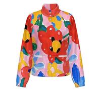 OFFSUM Chaqueta Polar Para Mujer - Flores De Colores Cárdigan Informal Para Exteriores Con Bolsillo, Abrigo Largo, Ropa De Calle De Otoño E Invierno, Ropa De Abrigo De Moda M