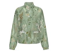 OFFSUM Chaqueta Polar Para Mujer - Flores Y Hojas Cárdigan Para Exteriores, Suave, Cálido, Informal, Para Otoño E Invierno, Tallas Grandes Xxl