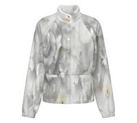 OFFSUM Chaqueta Polar Para Mujer - Flores Y Mariposas Cárdigan Informal Para Exteriores Con Bolsillo, Abrigo Largo, Ropa De Calle De Otoño E Invierno, Ropa De Abrigo De Moda Xxl