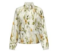 OFFSUM Chaqueta Polar Para Mujer - Flores Y Pájaros Cárdigan Informal Para Exteriores Con Bolsillo, Abrigo Largo, Ropa De Calle De Otoño E Invierno, Ropa De Abrigo De Moda M