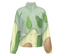 OFFSUM Chaqueta Polar Para Mujer - Frutas De Dibujos Animados Cárdigan Deportivo Resistente Al Viento Para Otoño E Invierno, Abrigo Informal Para Exteriores, Ropa De Moda Con Bolsillos 3Xl