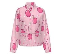 OFFSUM Chaqueta Polar Para Mujer - Frutas De Dibujos Animados Chaqueta Con Estampado 3D Para Otoño E Invierno, Cálida, Para Exteriores, Moda Deportiva, Cárdigan De Talla Grande 3Xl