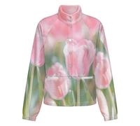 OFFSUM Chaqueta Polar Para Mujer - Hermosas Flores Cárdigan Para Exteriores, Suave, Cálido, Informal, Para Otoño E Invierno, Tallas Grandes S