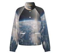 OFFSUM Chaqueta Polar Para Mujer - Hermoso Paisaje Cárdigan Deportivo Resistente Al Viento Para Otoño E Invierno, Abrigo Informal Para Exteriores, Ropa De Moda Con Bolsillos L