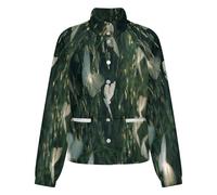 OFFSUM Chaqueta Polar Para Mujer - Mariposa Hojaabrigo De Talla Grande Para Otoño E Invierno, Tops, Cárdigan, Ropa De Calle De Moda Para Exteriores, Resistente Al Viento, Ropa De Senderismo 4Xl