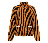 OFFSUM Chaqueta Polar Para Mujer - Patrón De Rayas De Cebra Cárdigan Deportivo Resistente Al Viento Para Otoño E Invierno, Abrigo Informal Para Exteriores, Ropa De Moda Con Bolsillos L