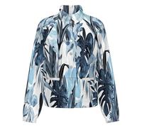 OFFSUM Chaqueta Polar Para Mujer - Plantas Frondosas Cárdigan Informal Para Exteriores Con Bolsillo, Abrigo Largo, Ropa De Calle De Otoño E Invierno, Ropa De Abrigo De Moda 4Xl