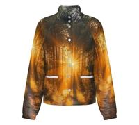 OFFSUM Chaqueta Polar Para Mujer - Sol Del Bosque Chaqueta Deportiva De Invierno A Prueba De Viento, Abrigo Para Entrenamiento Al Aire Libre Con Bolsillo, Ropa De Abrigo, Cárdigan De Moda, Tops 3X