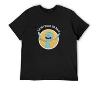 OffsuM Mr Meeseeks Existence Is Pain Rick Sci Fi Mens T-Shirt Black Unisex Mens Tees M