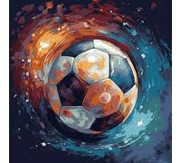 OfFsum Pintura por números, 12 kits de jugador de fútbol de rugby de color para principiantes y adultos, decoración artística pintada a mano, pintura por números, regalo creativo, decoración del