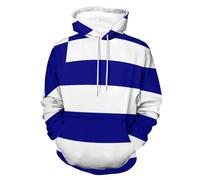 OFFSUM Sudadera con Capucha 3D Unisex Grecia Bandera Nacional Chaqueta con Capucha Informal de Manga Larga para Hombre y Mujer L