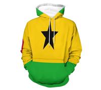 OFFSUM Sudadera con Capucha 3D Unisex Santo Tomé y Príncipe Bandera Nacional Chaqueta con Capucha Informal de Manga Larga para Hombre y Mujer XXL