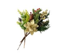 Ofggd Arreglo floral de Navidad brillante para festivales decoraciones de mesa decoraciones de oficina en el hogar decoraciones seguras no tóxicas sintéticas decoraciones festivales para interiores y