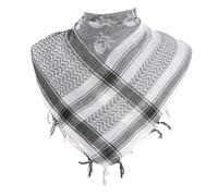 Ofggd Calavera Patrón Moda Shemagh Bufanda Desierto Bufanda Árabe Pañuelo Pañuelo Unisex Pañuelo para la Cabeza para Mujer y Hombre Accesorio de moda, blanco y negro, Talla única