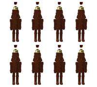 Ofggd Cascanueces flocado reutilizable decoración colgante decoración de Navidad de tela de plástico para familias actividades navideñas suave decoración colgante de tela