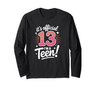 Oficial 13 Cumpleaños Es Oficial Soy Un Adolescente Manga Larga