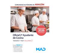 OFICIAL 2ª AYUDANTE COCINA TEMARIO 2 Y TEST COMUNIDAD ARAGON