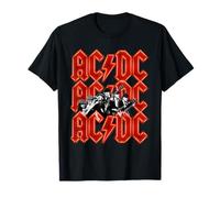 Oficial AC/DC Angus and Brian Red Lightning Logo Rock Band Camiseta