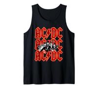 Oficial AC/DC Angus and Brian Red Lightning Logo Rock Band Camiseta sin Mangas