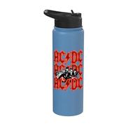 Oficial AC/DC Angus and Brian Red Lightning Logo Rock Band Stainless Steel Insulated Water Bottle