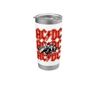 Oficial AC/DC Angus and Brian Red Lightning Logo Rock Band Vaso térmico de acero inoxidable de doble pared