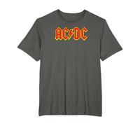 Oficial AC/DC Logo Contorno Amarillo Rojo Rock Música Banda Camiseta