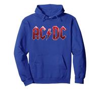 Oficial AC/DC Logo Hielo Rojo Rock Música Banda Sudadera con Capucha, Unisex para Adultos, Azul Real, S