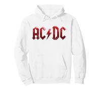Oficial AC/DC Logo Hielo Rojo Rock Música Banda Sudadera con Capucha, Unisex para Adultos, Blanco, S