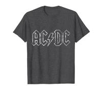 Oficial AC/DC Logo Jagged Dark Heather Rock Music Camiseta