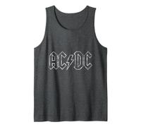 Oficial AC/DC Logo Jagged Dark Heather Rock Music Camiseta sin Mangas