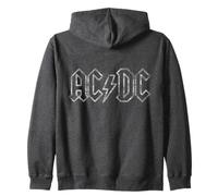 Oficial AC/DC Logo Jagged Dark Heather Rock Music Sudadera con Capucha