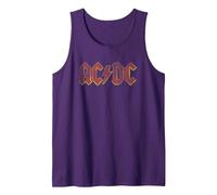 Oficial AC/DC Logo Rojo Distressed Rock Música Banda Camiseta sin Mangas, Hombre, Morado, S