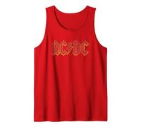 Oficial AC/DC Logo Rojo Distressed Rock Música Banda Camiseta sin Mangas, Hombre, Rojo, XL