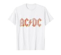 Oficial AC/DC Logo Vintage Rock Blanca Camiseta