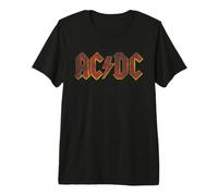 Oficial AC/DC Logo Vintage Rock Blanca Camiseta Premium