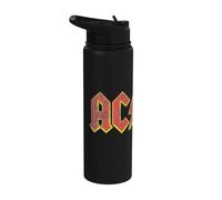 Oficial AC/DC logo vintage rock blanca Stainless Steel Insulated Water Bottle
