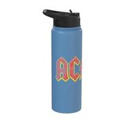 Oficial AC/DC logo vintage rock blanca Stainless Steel Insulated Water Bottle