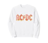 Oficial AC/DC Logo Vintage Rock Blanca Sudadera