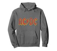 Oficial AC/DC Logo Vintage Rock Blanca Sudadera con Capucha