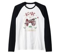 Oficial AC/DC Navidad Logo para Fans Rock Vintage Camiseta Manga Raglan