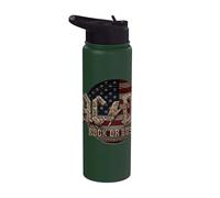 Oficial AC/DC Rock or Bust US Flag Rock Band Stainless Steel Insulated Water Bottle