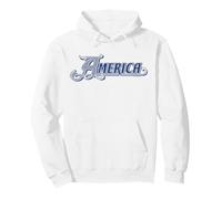 Oficial America The Band Blue Logo Sudadera con Capucha
