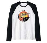 Oficial America The Band Hollywood Ball Frontier Camiseta Manga Raglan
