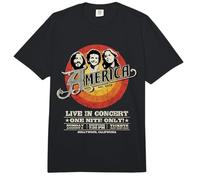 Oficial America The Band Live in Concert Black Comfort Colors Adult Heavyweight T-Shirt